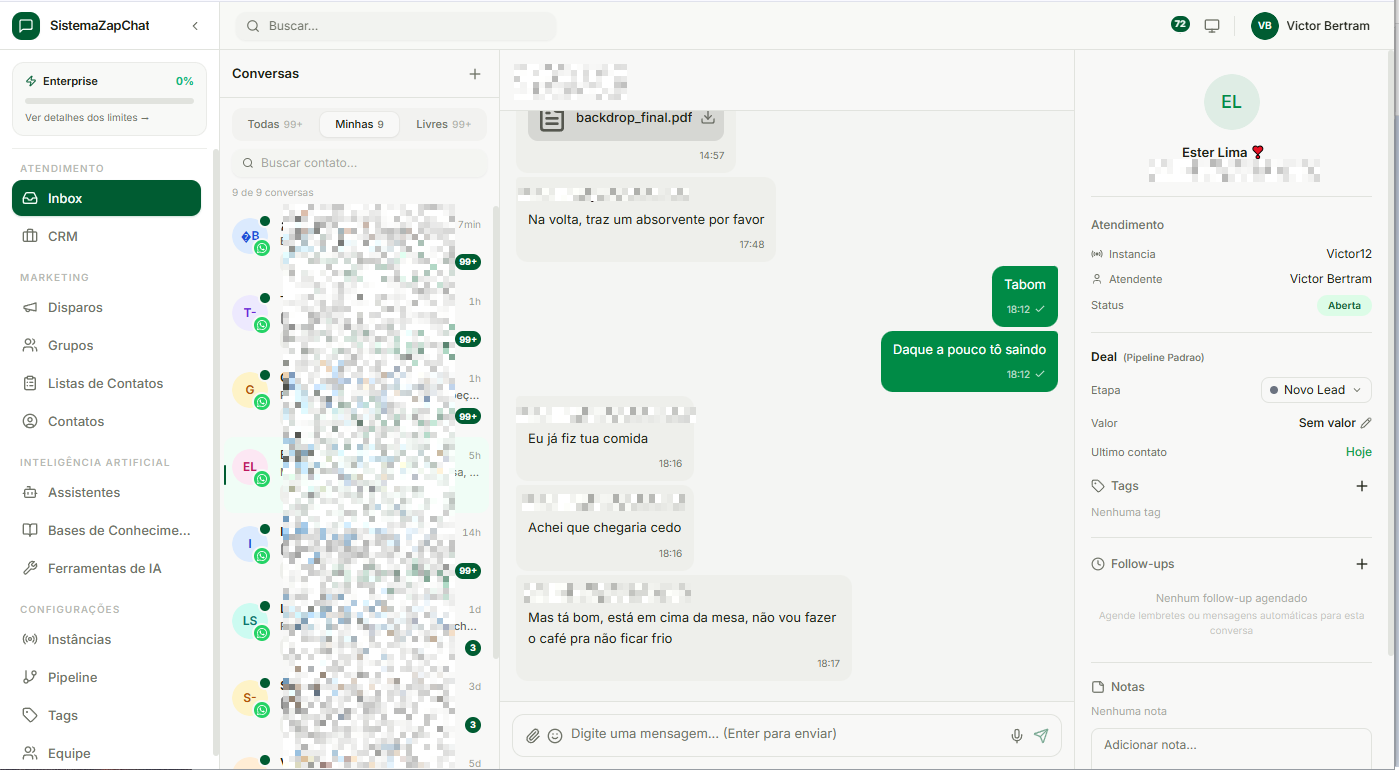 SistemaZapChat - Screenshot 2